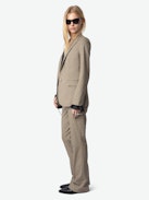 Blazer Valse - Blazer droit structuré à carreaux fantaisie et à fermeture boutonnée.