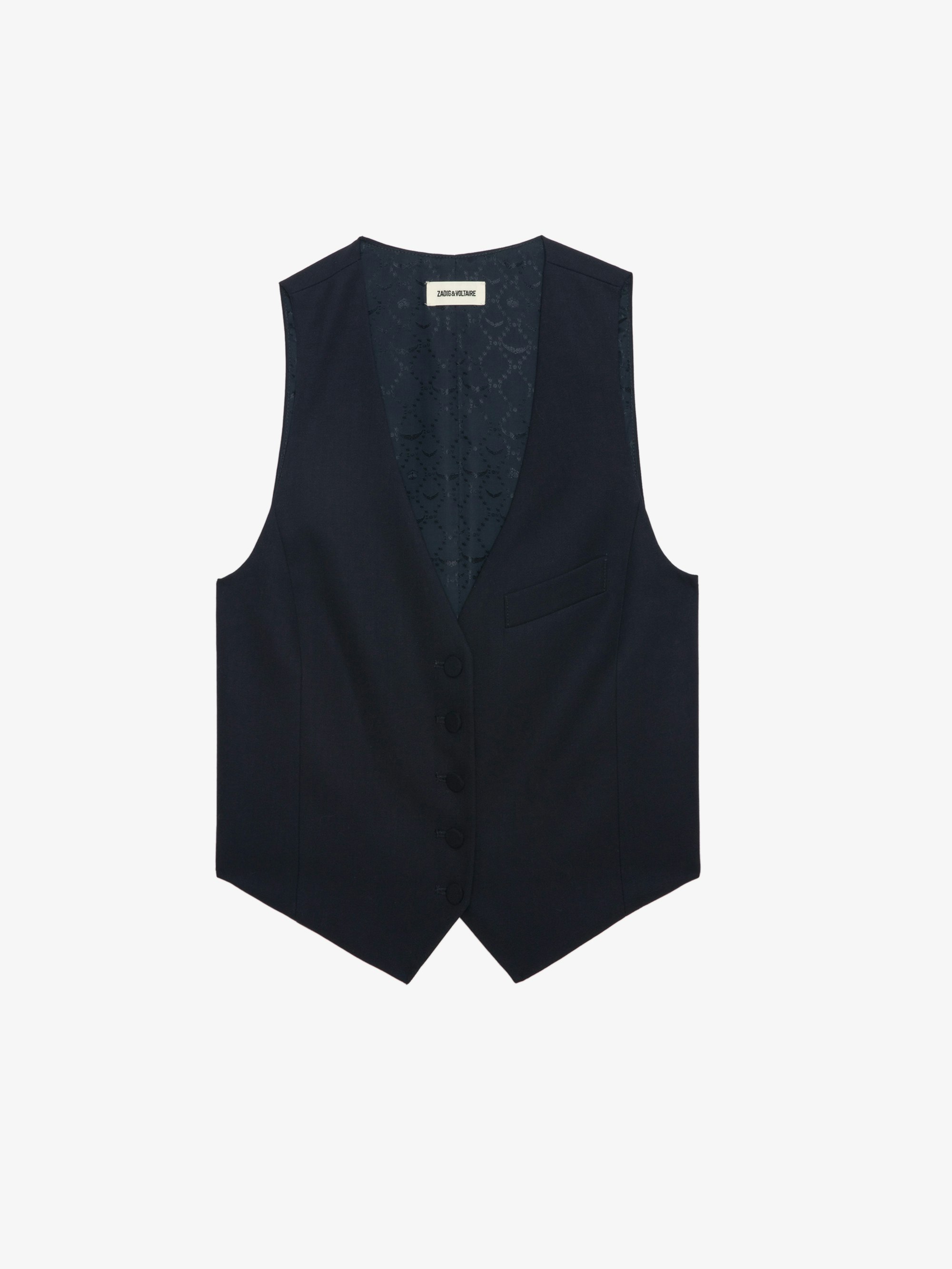 ZADIG&voltaire ネイビーカジュアルスーツ Valfried Suede Blue Blazer for Men | Zadig&Voltaire