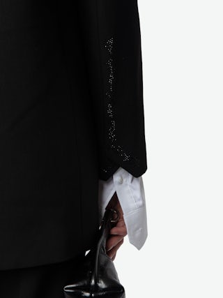 Viva Blazer - Tailored structured blazer with button-up fastening and rhinestones.
