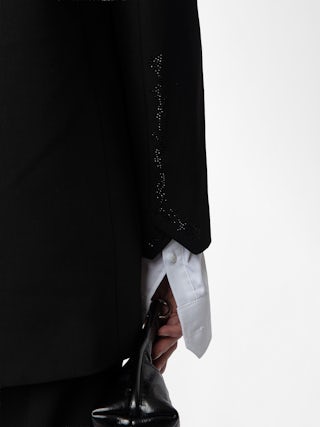 Viva Blazer - Tailored structured blazer with button-up fastening and rhinestones.