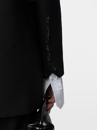 Blazer Viva - Blazer recto estructurado con cierre abotonado adornado con strass.