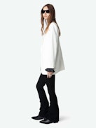 Blazer Viva - Strukturierter gerader Blazer mit Knopfverschluss und Strasssteinen.