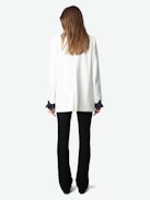 Blazer Viva - Strukturierter gerader Blazer mit Knopfverschluss und Strasssteinen.