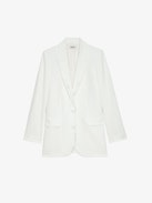 Blazer Viva - Strukturierter gerader Blazer mit Knopfverschluss und Strasssteinen.