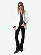 Blazer Viva - Strukturierter gerader Blazer mit Knopfverschluss und Strasssteinen.