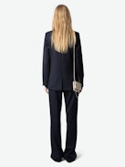 Valse Blazer 100% Wool - Structured straight-cut blazer in grain de poudre wool with button fastening.