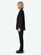 Viva Blazer - Structured straight-cut blazer with star rhinestone button fastening.