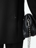 Viva Blazer - Structured straight-cut blazer with star rhinestone button fastening.