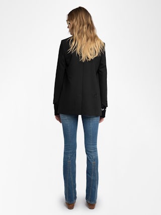 Viva Strass Star Blazer - Black blazer with rhinestones.