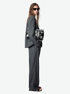 Vavy Blazer - Structured blazer in cold wool blend with raw-edge finish and button fastening.