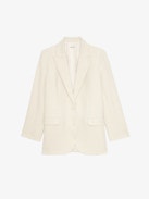 Blazer Viva - Blazer recto estructurado en algodón fantasía con cierre de botones.