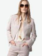 Very Blazer - Tailoring, but make it rock ‘n’ roll. The Very blazer is sharp yet effortless, woven with subtly shimmering thread for a touch of understated glamour. Sleek lines, bold structure—whether over denim or a slip dress, it’s the ultimate power piece with just the right amount of shine.
