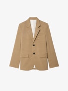 Vanille Blazer - Regular fit straight blazer in ottoman fabric with button fastening.
