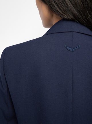 Vavy Blazer - Structured blazer in wool blend with button closure.
