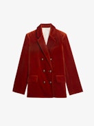 Blazer Vaska Samt - Strukturierter gerader Blazer aus Samt mit doppelreihigem Knopfverschluss.