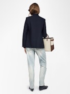 Verysa Blazer - Structured regular fit blazer, high collar and rhinestone wing appliqué, button fastening.