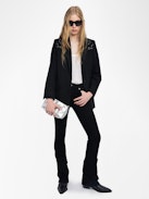 Viva Blazer - Structured tailored blazer with western-inspired rhinestones and button fastening.
