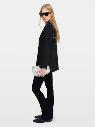 Viva Blazer - Structured tailored blazer with western-inspired rhinestones and button fastening.