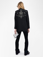 Viva Blazer - Structured tailored blazer with western-inspired rhinestones and button fastening.
