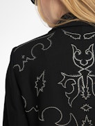 Viva Blazer - Structured tailored blazer with western-inspired rhinestones and button fastening.