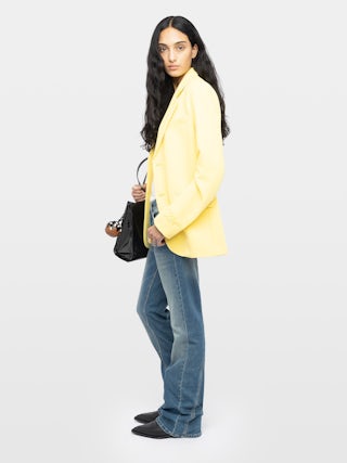 Blazer Vanille - Blazer structuré à fermeture boutonnée.