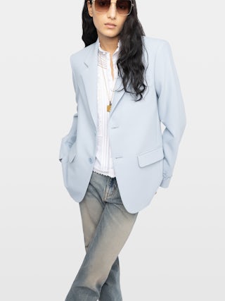 Blazer Vanille - Blazer structuré à fermeture boutonnée.