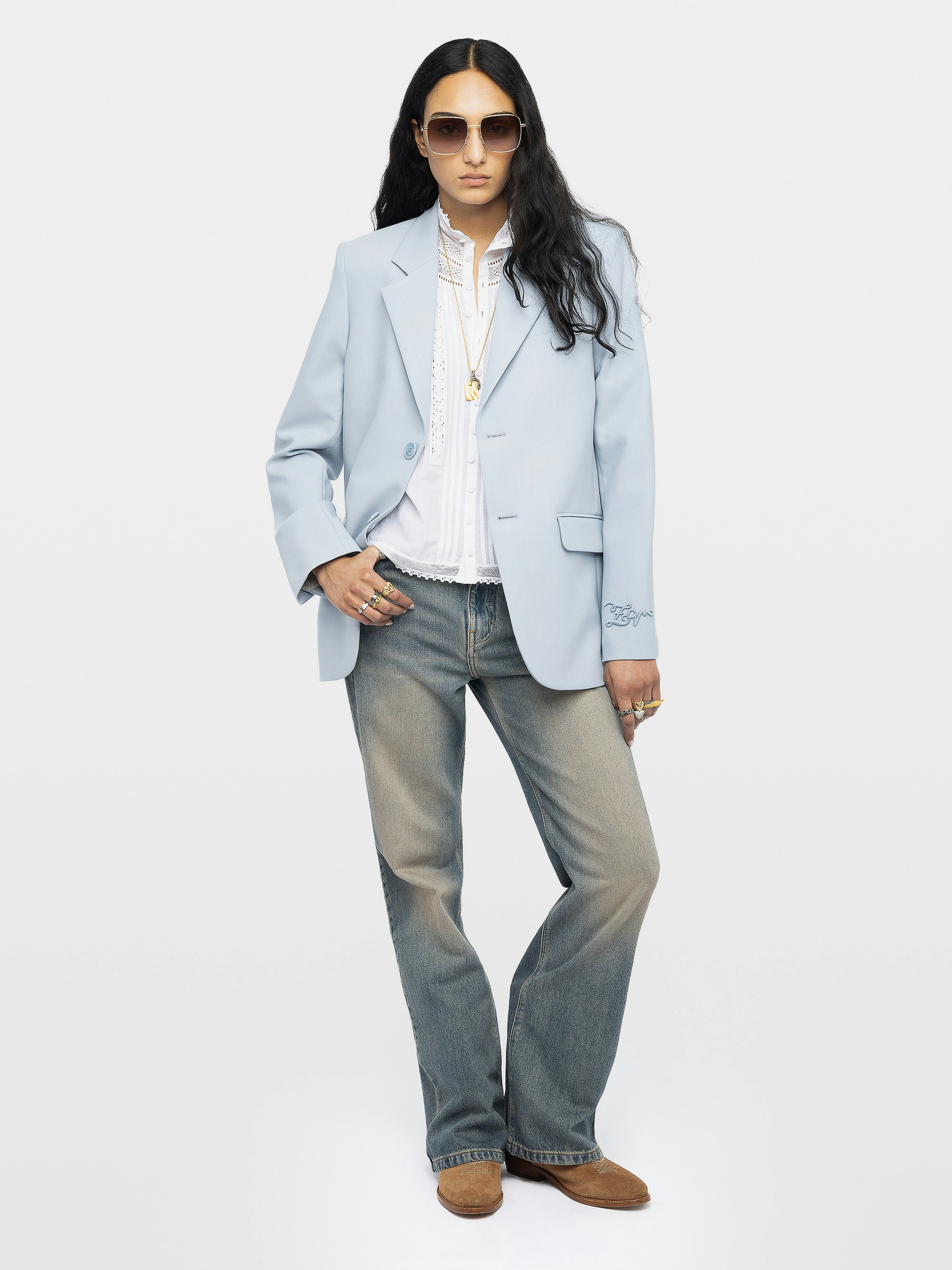 Blazer Vanille - Structured blazer with button fastening.