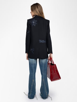 Blazer Vival - Blazer droit structuré à fermeture boutonnée avec multistrass.