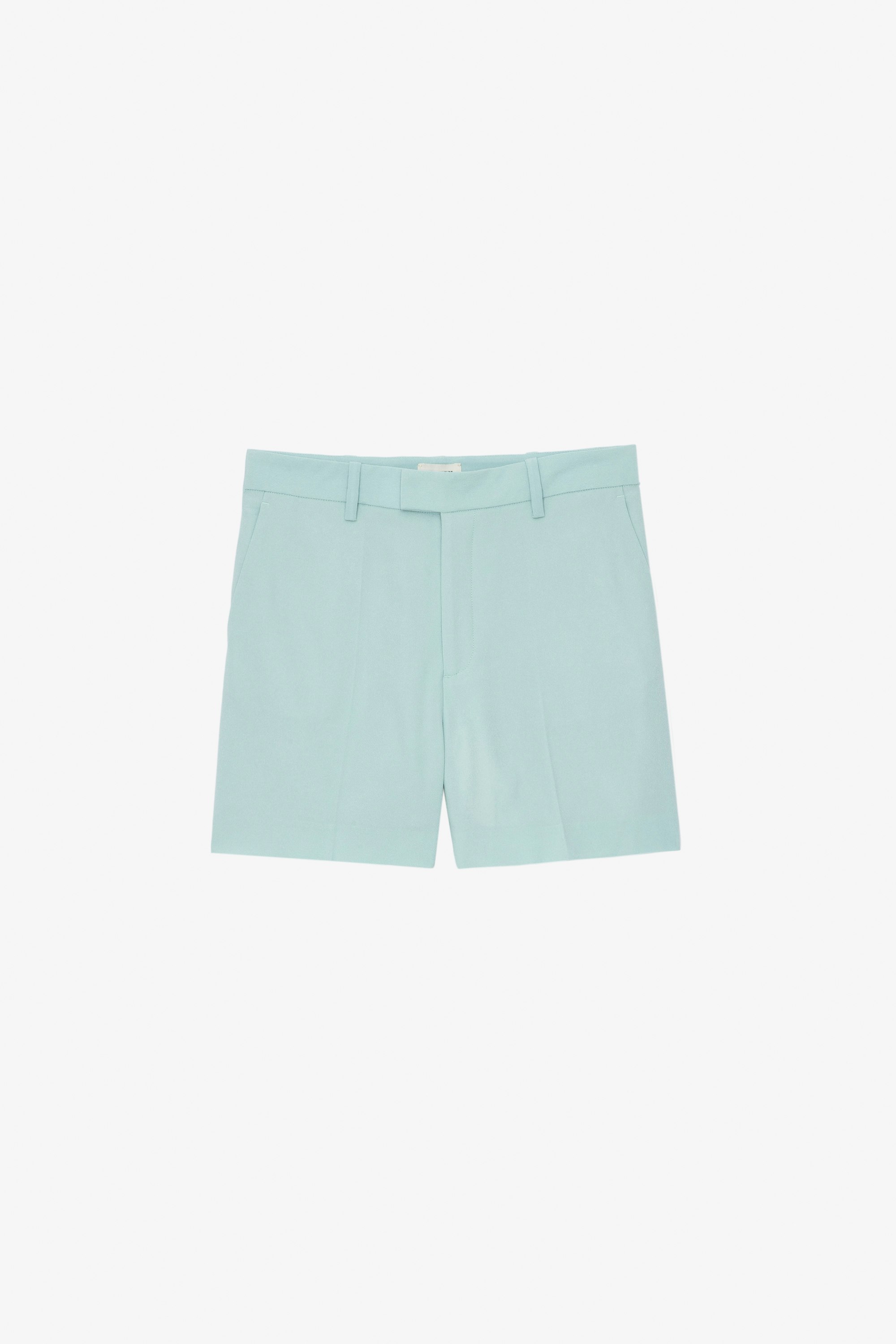 Please Shorts Women's sky blue crepe shorts with multiple pockets