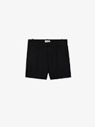 Pink Shorts - Black tailored shorts with pockets.