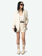 Shorts Puras - Tailored shorts in cotton twill shimmer.