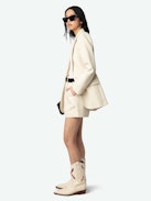 Shorts Puras - Tailored shorts in cotton twill shimmer.