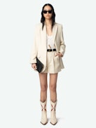 Shorts Puras - Tailored shorts in cotton twill shimmer.