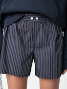 Pax Shorts - Boxer-style shorts in striped poplin.