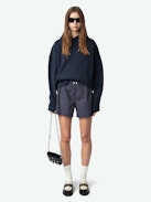 Pax Shorts - Boxer-style shorts in striped poplin.