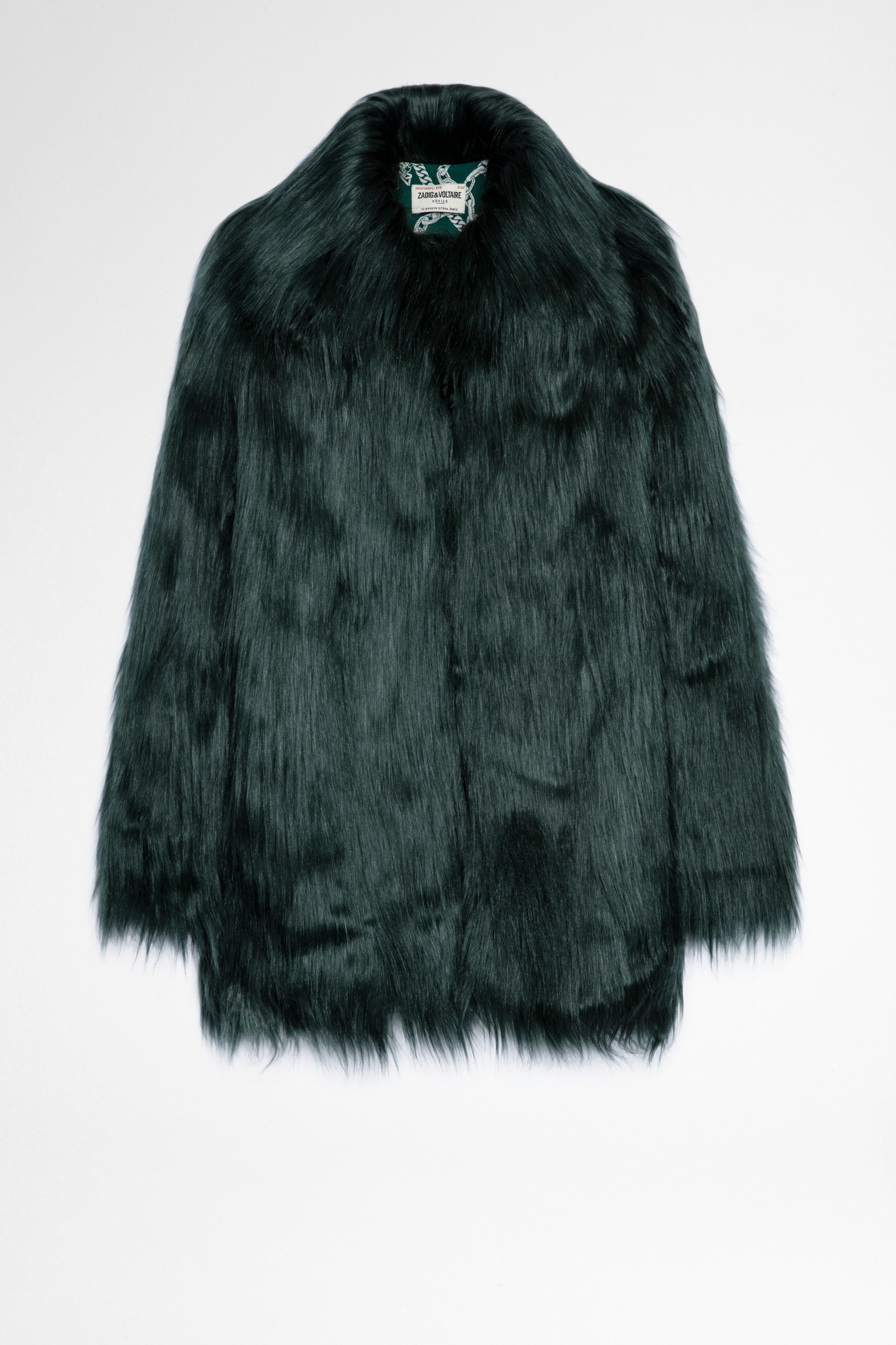 Fridas Coat Women's green faux fur coat