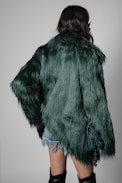 Cappotto Fridas - Cappotto in finta pelliccia verde, donna