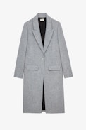 Abrigo Monarque - Abrigo recto gris claro para mujer
