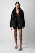 Fera Coat - Women's short faux fur coat.
