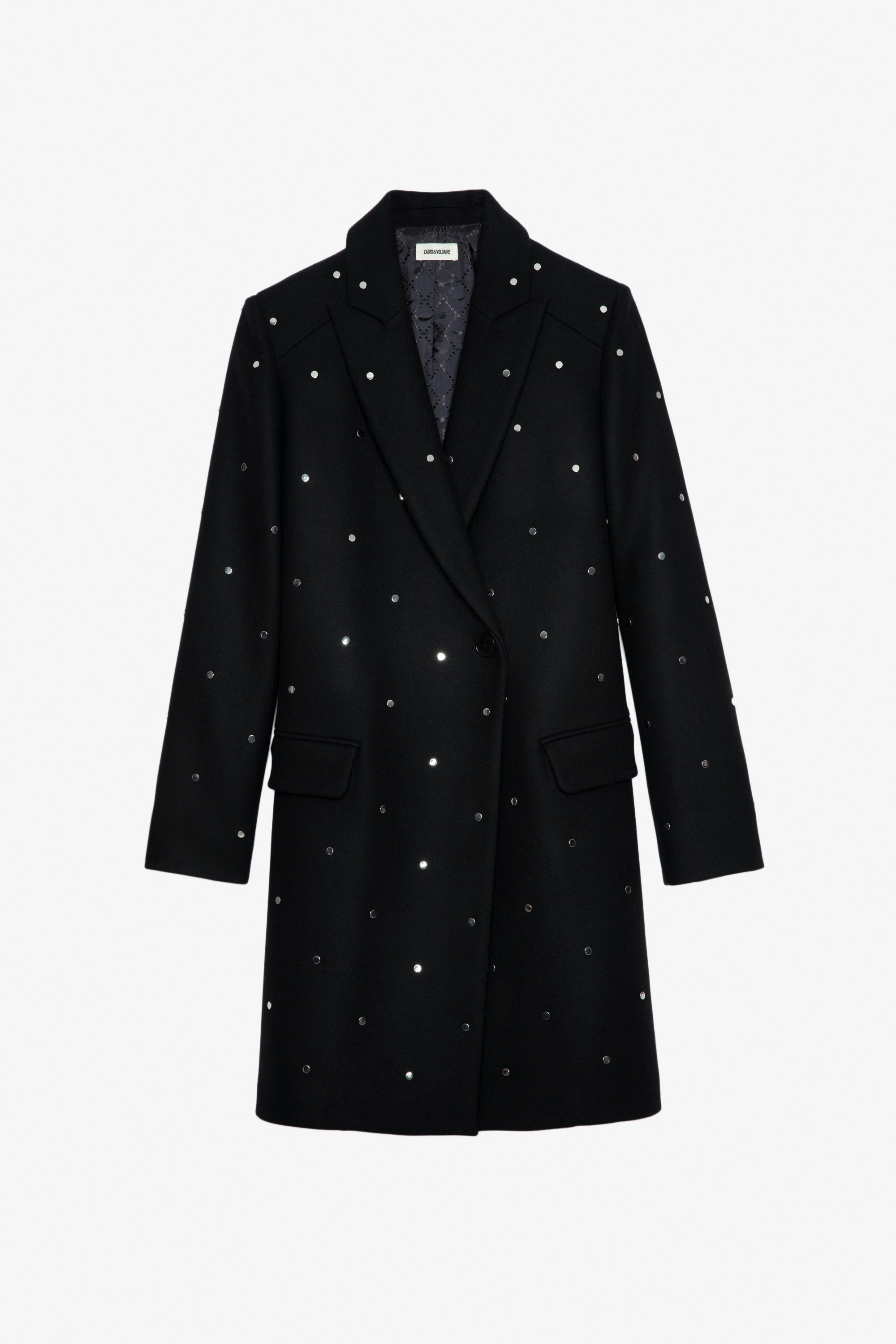 Marco Studs Coat - Women's black coat.