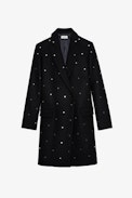 Marco Studs Coat - Women's black coat.