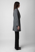 Marco Coat - Women's grey marl coat.