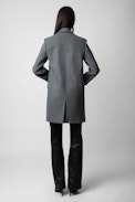Marco Coat - Women's grey marl coat.