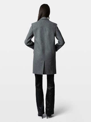 Marco Coat - Mid-length wool coat.