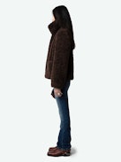Fred Coat - Short faux fur coat with collar and pockets.