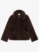 Fred Coat - Short faux fur coat with collar and pockets.
