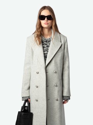 Manteau Mulan - Manteau long avec fermeture boutonnée, ceinture et poches.