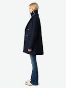Miew Coat - Structured pea coat in wool cashmere blend.