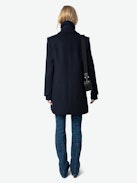 Miew Coat - Structured pea coat in wool cashmere blend.