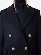 Miew Coat - Structured pea coat in wool cashmere blend.